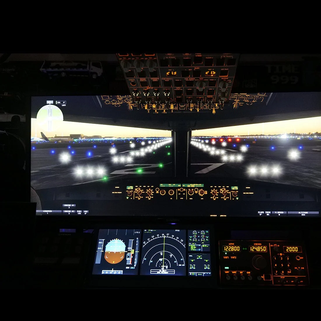 Rowsfire A107 V3.1 A320 MAX Light OVERHEAD Panel for MSFS 2020/2024 - Windows Flight Sim Home Cockpit