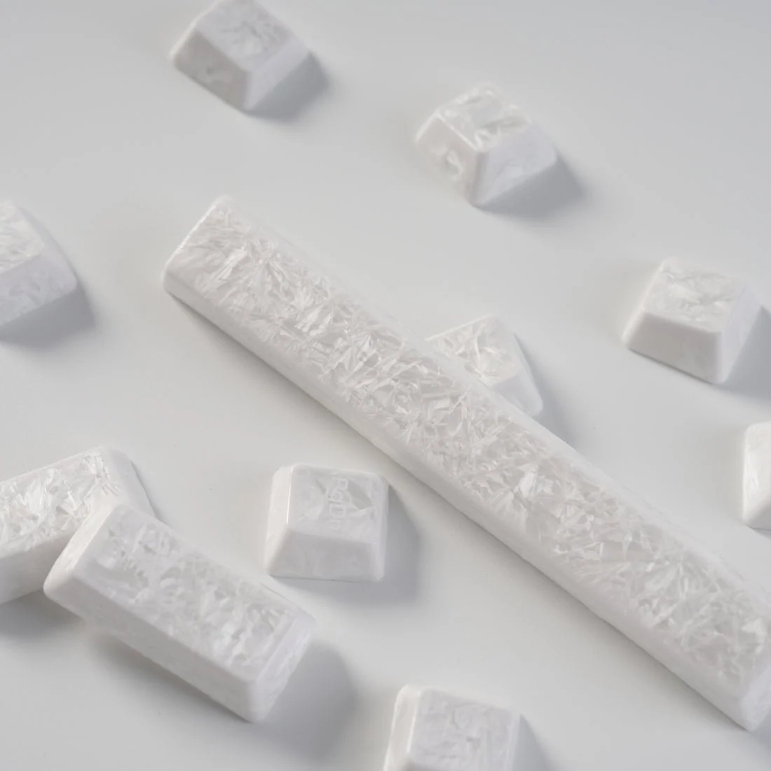 Crystal Texture Ceramic Keycaps, OEM Profile 76/114 keys for Mechanical Keyboard