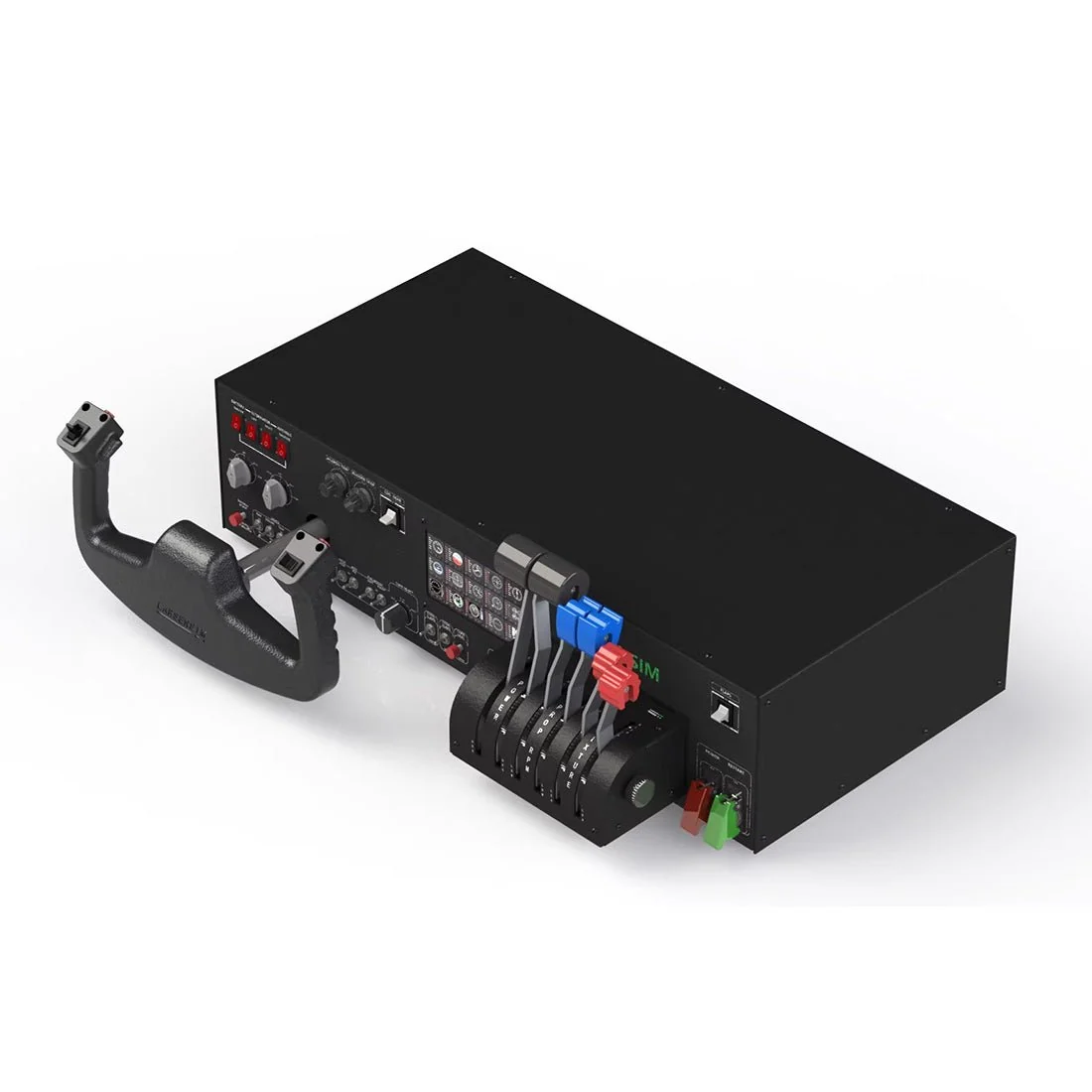 LARSENSIM Desktop Flight Sim Control Metal Housing Panel with Integrated Display for Windows, Compatible with X-Plane MSFS, D40/D42/172 Aircraft Models(Pre order:35 days)