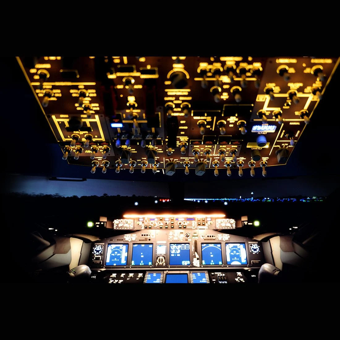 Rowsfire B107 B737 Light OVHD OVERHEAD Panel for MSFS 2020/2024, Xplane 12